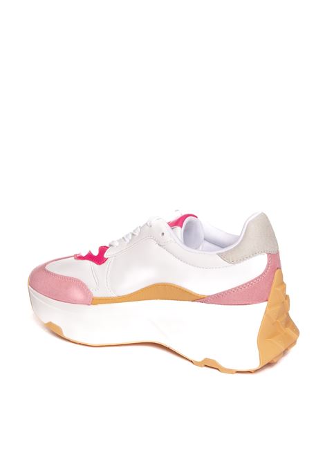 White pink runner caleb sneaker GUESS | FLPCB7 ELE12CALEBB7-WHI/PINK